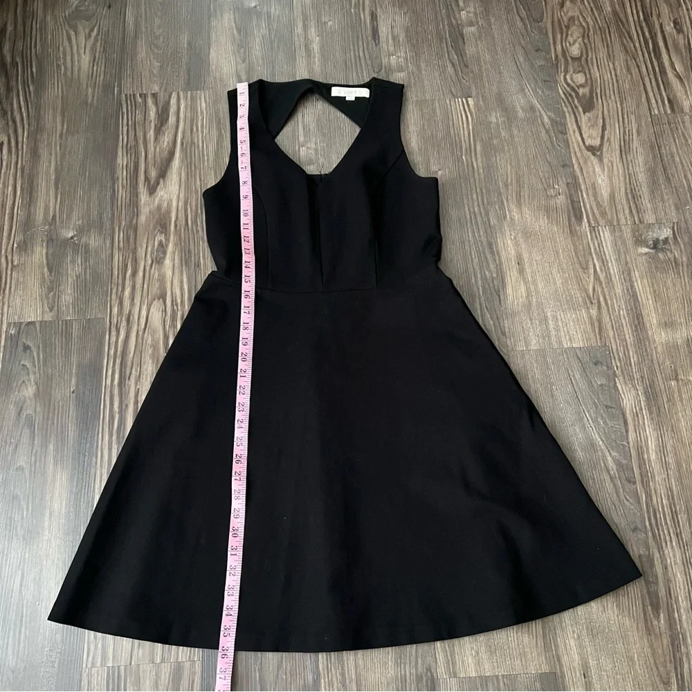 Ann Taylor LOFT Black A-Line Skater Dress with Pockets - Picture 11 of 12